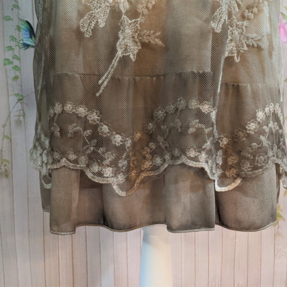 Lace Tunic Short Sleeve Size XL - Picture 4 of 5